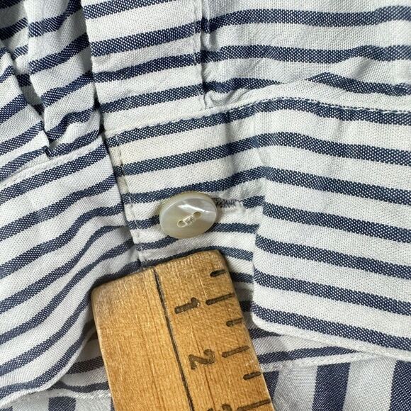 J Jill Tunic Top Womens XL Blue Striped Button Rayon Lightweight Coastal Beach* - Picture 5 of 14